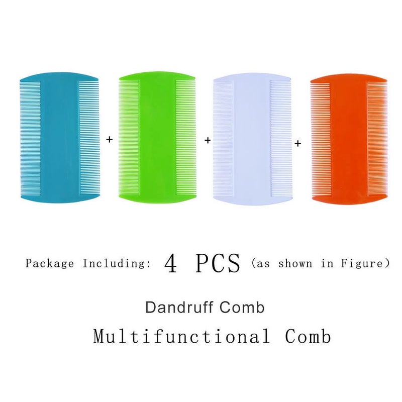 zYoung 4 Pcs Hair Comb Double Sided Fine Tooth Combs - Image 2